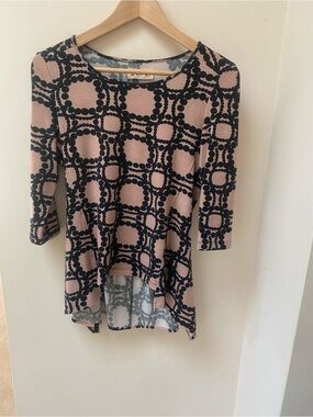 Marni Pink and Black Circular Print High-Low top
